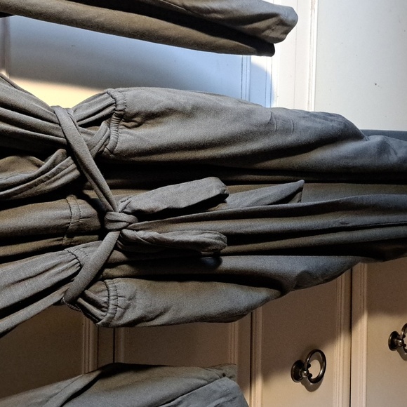 Gap Long-sleeved Wrap Belted Pocket Jumpsuit Grey Women's Size XXLARGE N… - Picture 4 of 15